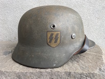 M40 ET64 WAFFEN SS MATCHING LOT TRIBUTE HELMET (Restored)