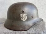 ORIGINAL MID-WAR M40 ET66 WAFFEN SS SD HELMET